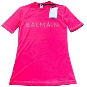 BALMAIN***Embellished Strass BARBIE COLLECTION Rashguard**Small $338